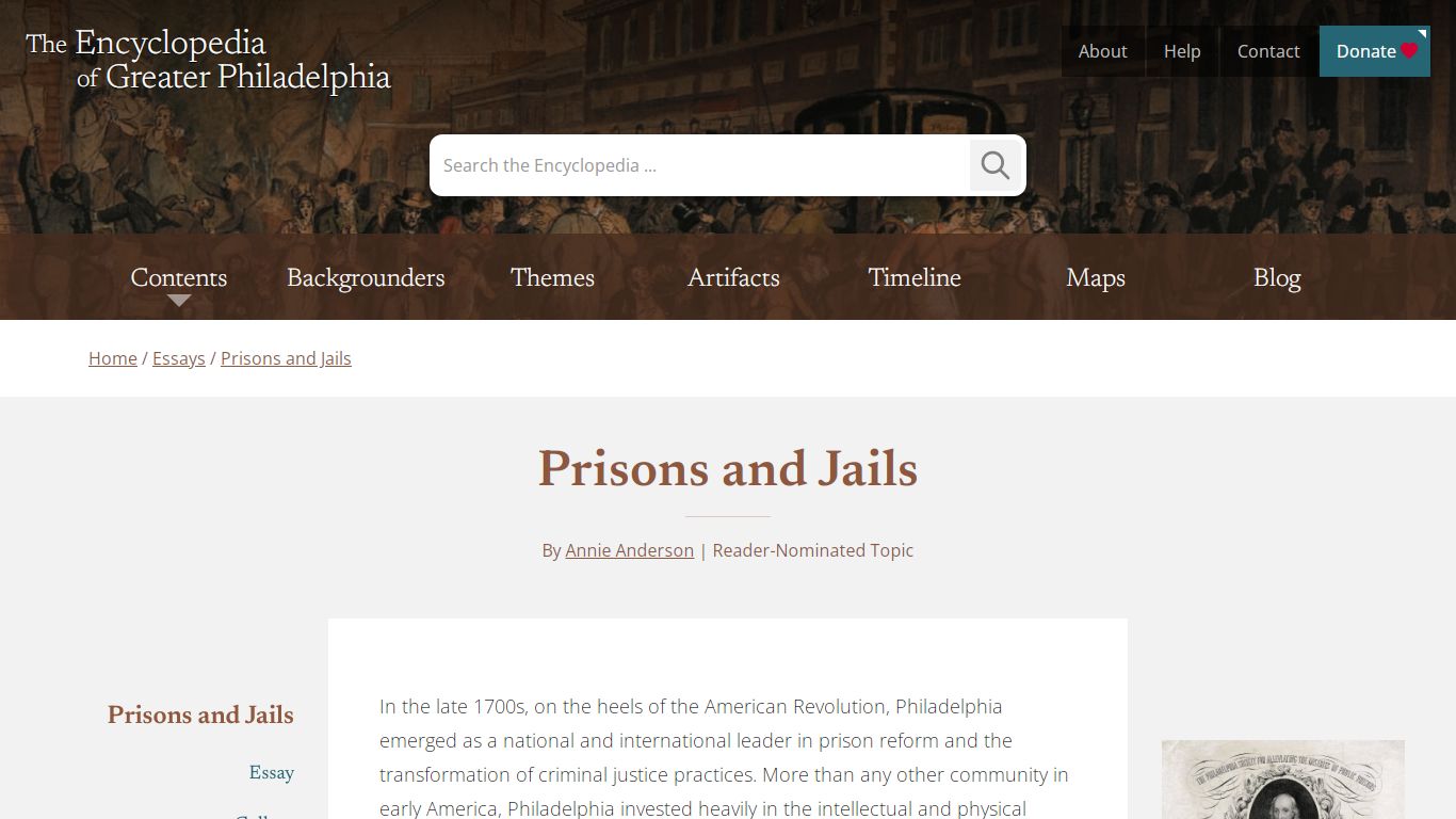 Prisons and Jails - Encyclopedia of Greater Philadelphia